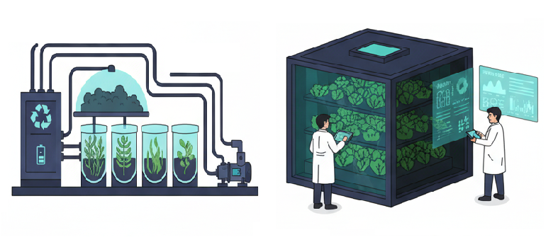 Growing plants without light